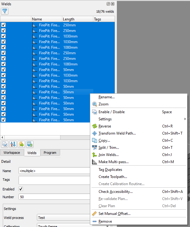 disabling welds