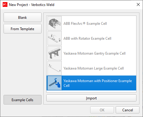 New Project Dialogue